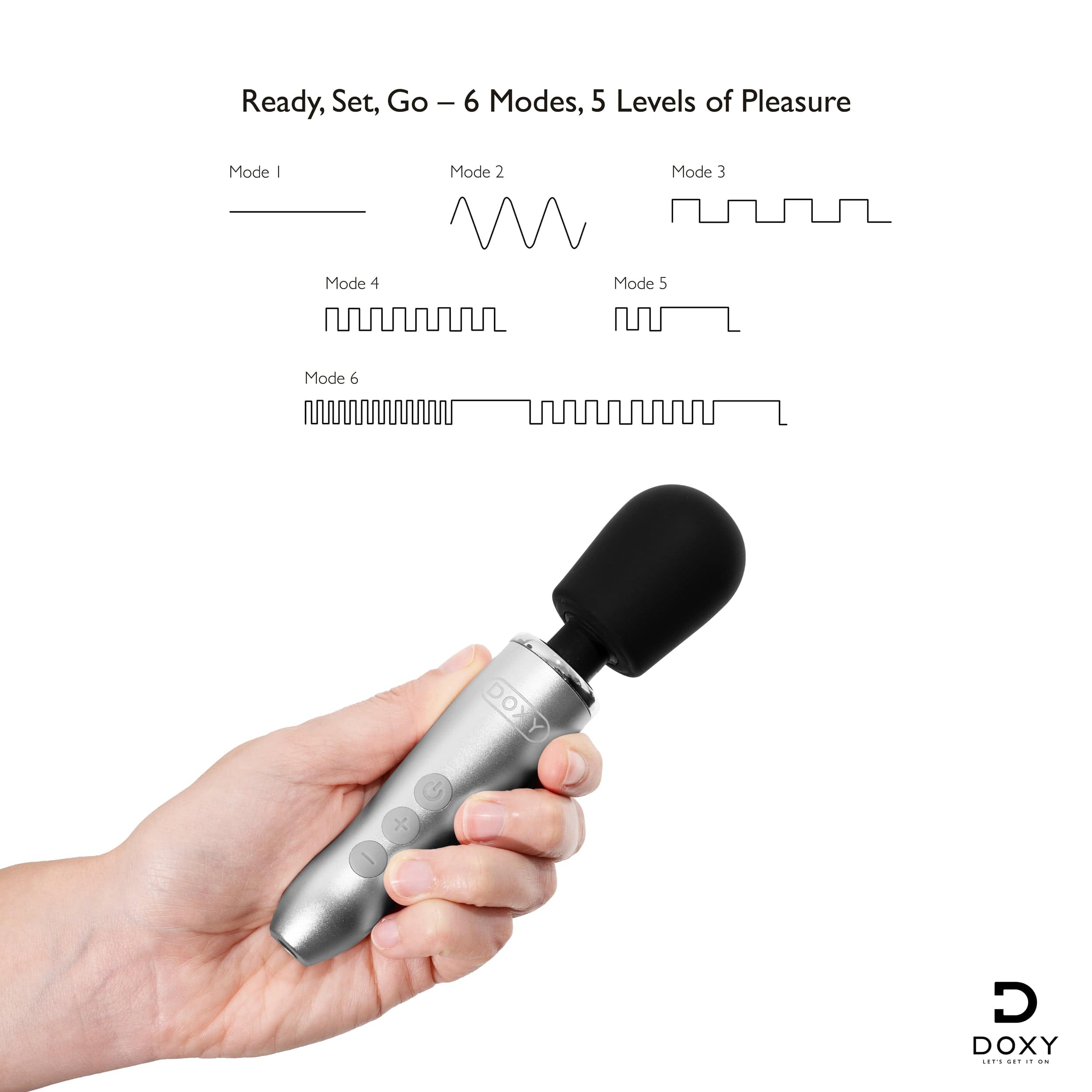 Doxy Go - Die Cast Mini & Mighty Massage Wand | Perfect Travel Companion Doxy - For Me To Love