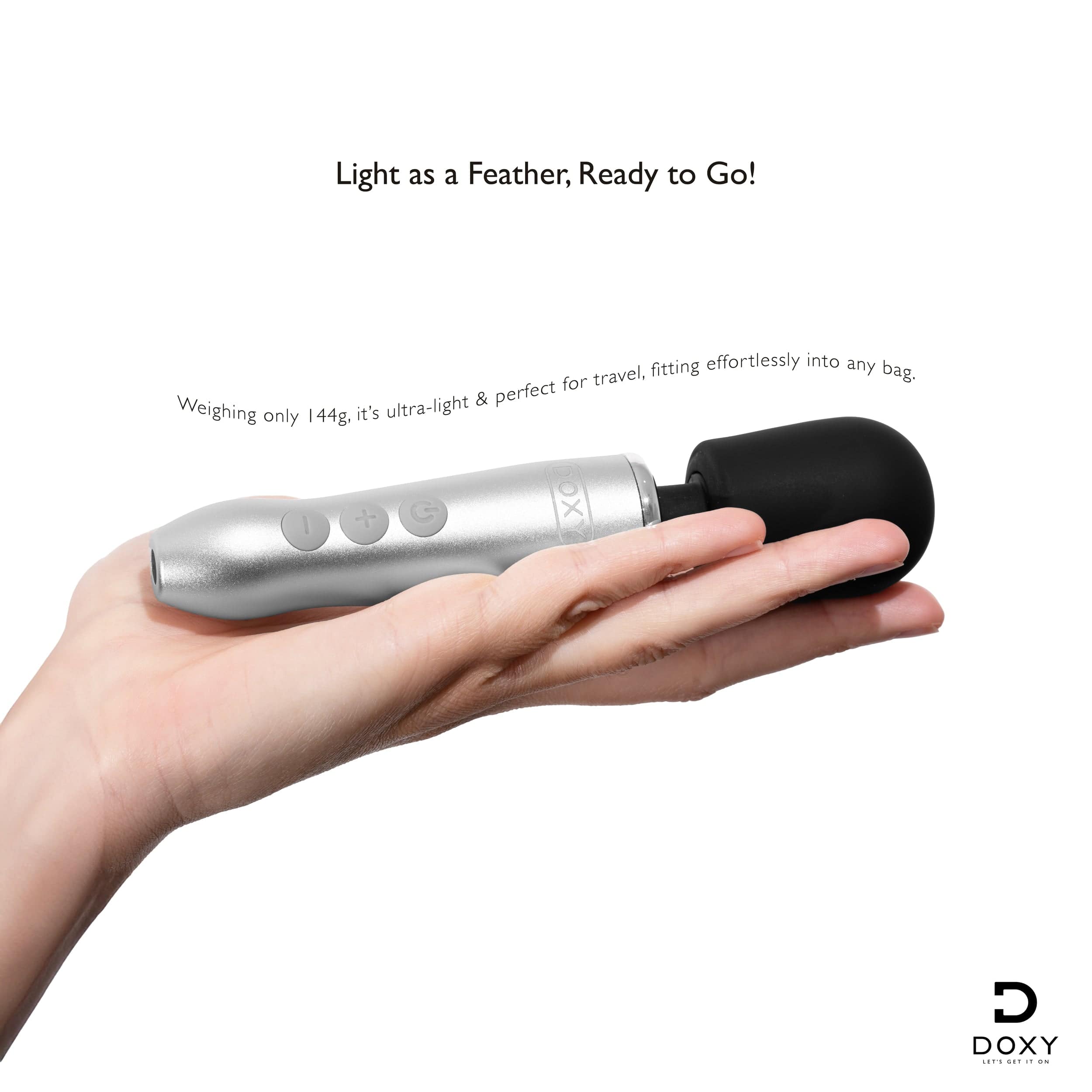 Doxy Go - Die Cast Mini & Mighty Massage Wand | Perfect Travel Companion Doxy - For Me To Love