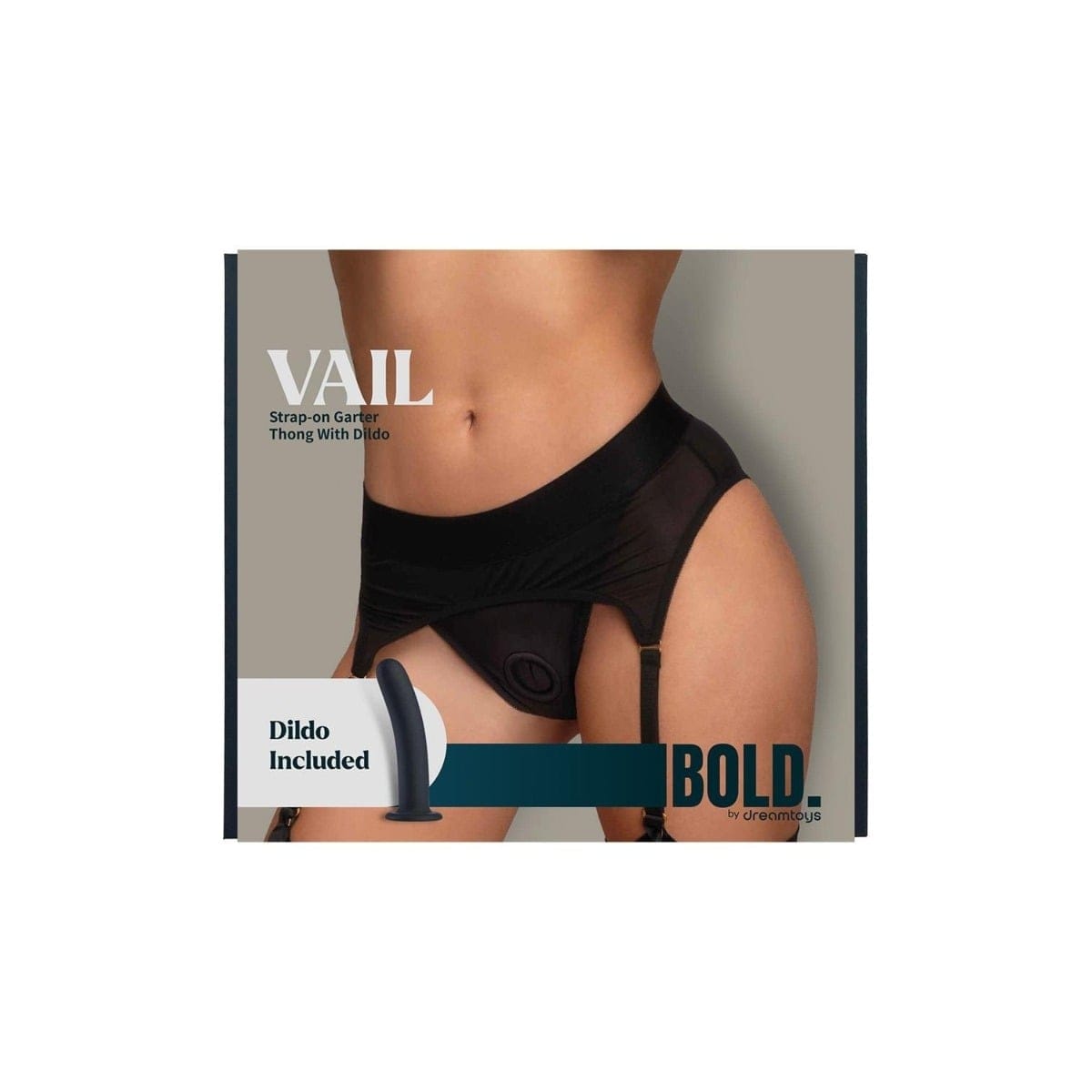 Dreamtoys BOLD - Vail Strap-On Garter Thong with Dildo | Choice of 4 Sizes Dreamtoys - For Me To Love
