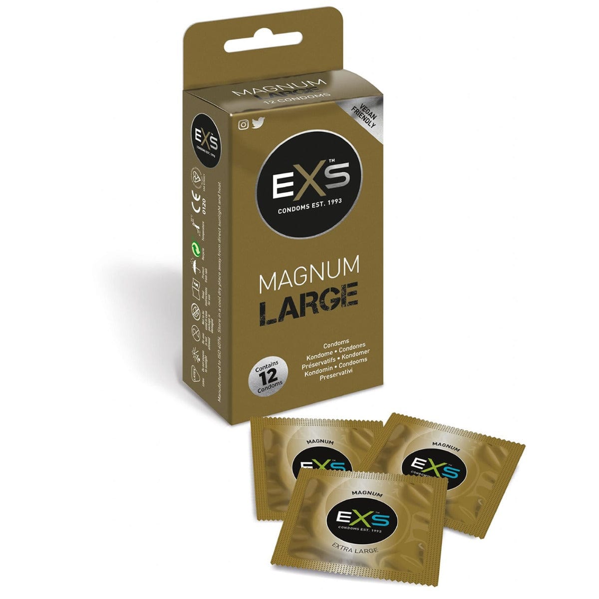 EXS - Magnum Large Condoms | 12 pack EXS Condoms - For Me To Love