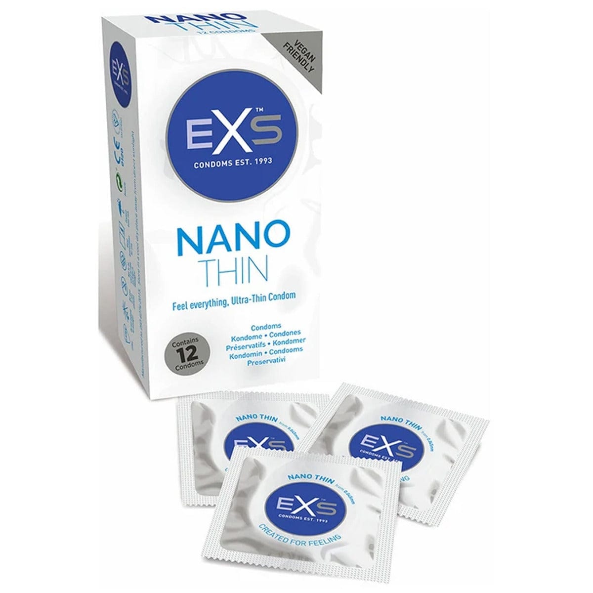 EXS - Nano Thin Condoms | 12 pack EXS Condoms - For Me To Love
