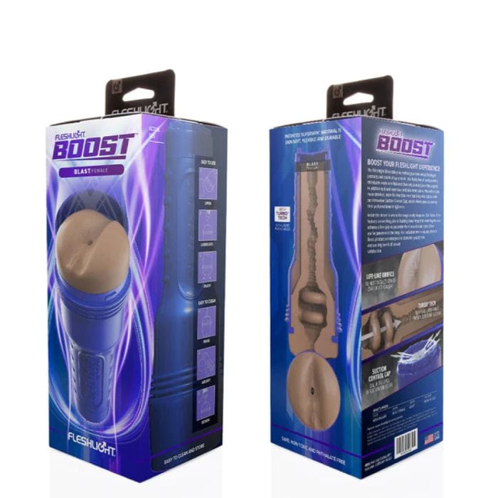 Fleshlight Boost - Female Anal Blast Texture Medium Dark Flesh | Male Masturbator Fleshlight - For Me To Love