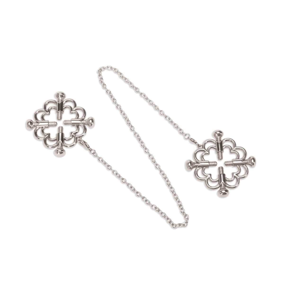 Flower Design Nipple Clamp and Chain Me You Us - For Me To Love