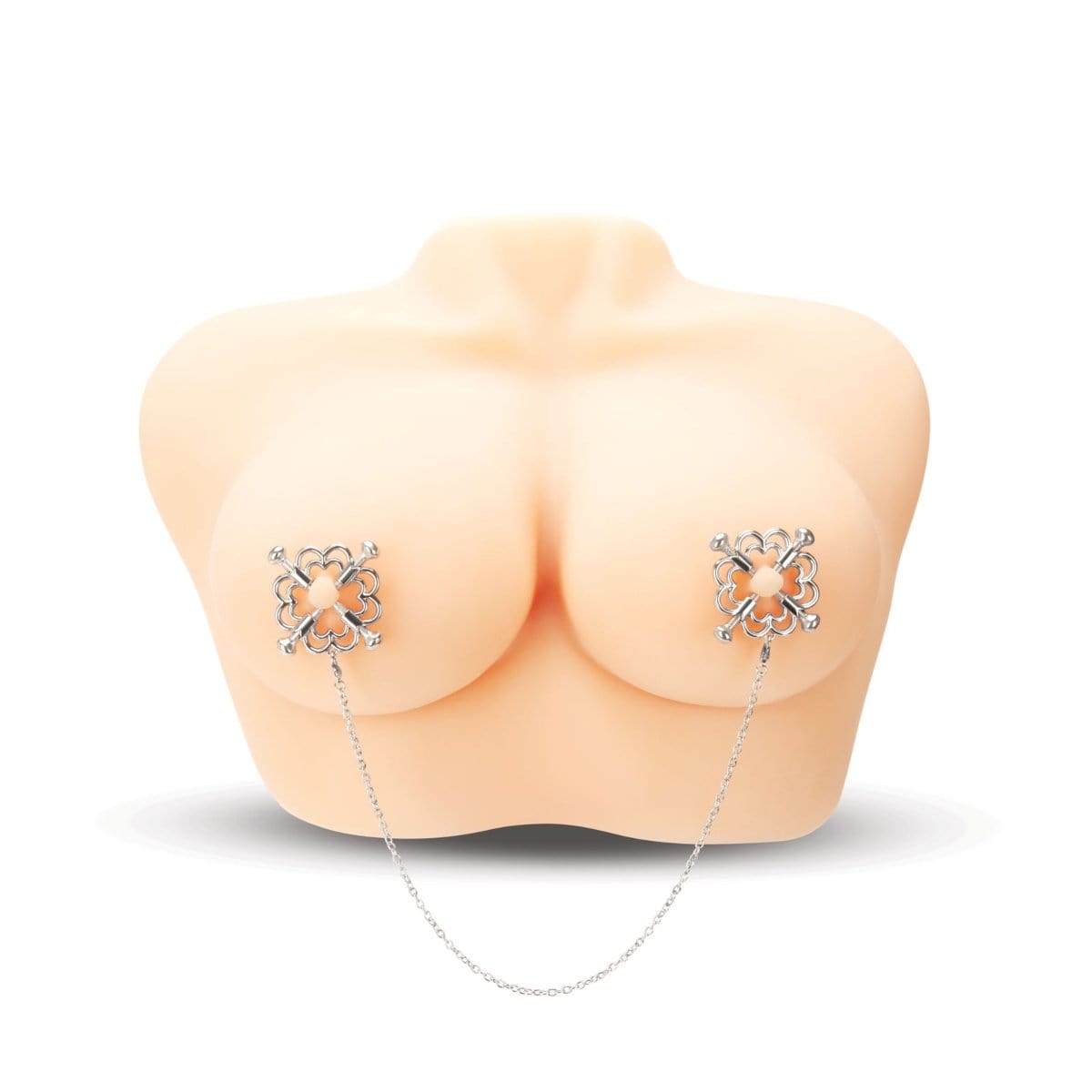 Flower Design Nipple Clamp and Chain Me You Us - For Me To Love