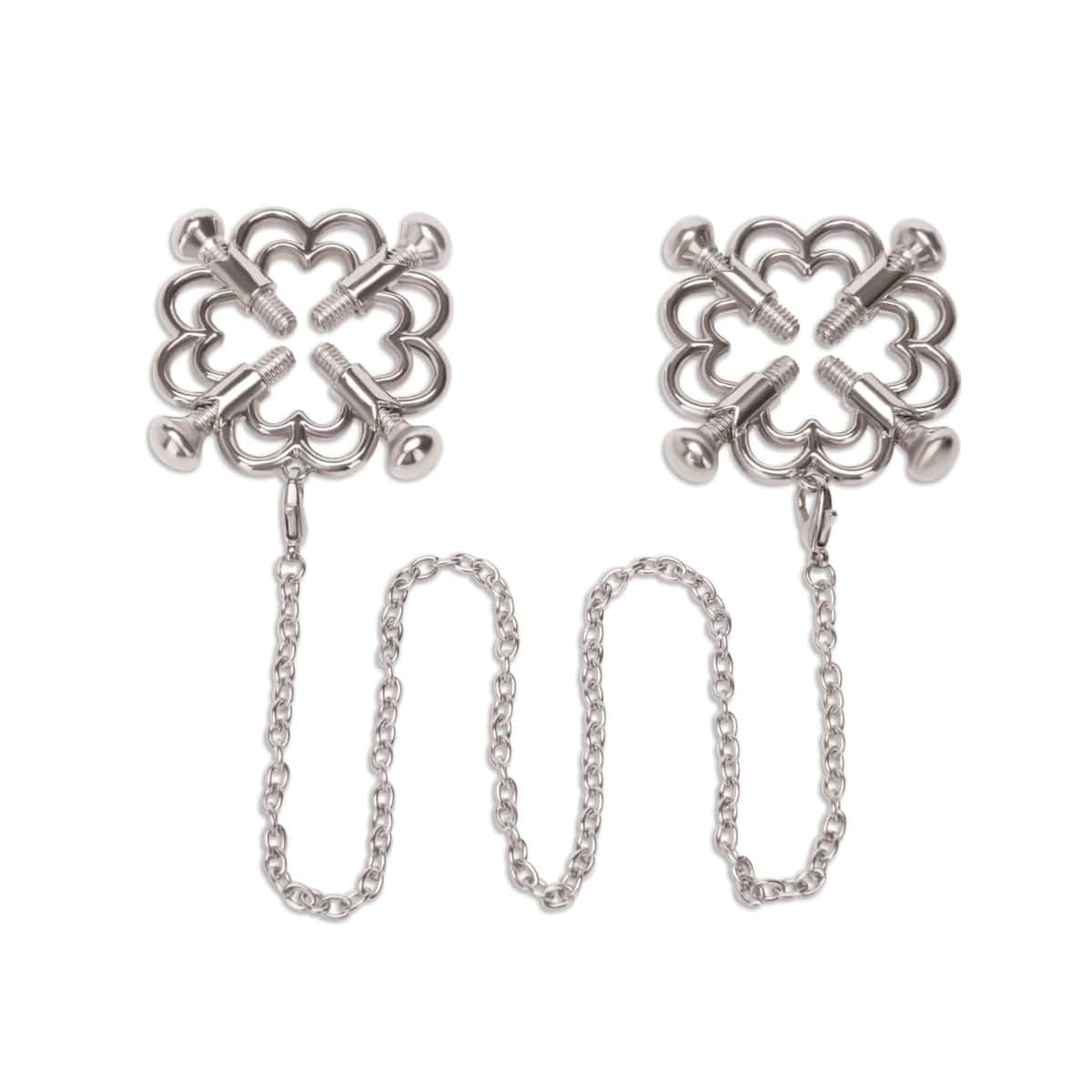 Flower Design Nipple Clamp and Chain Me You Us - For Me To Love