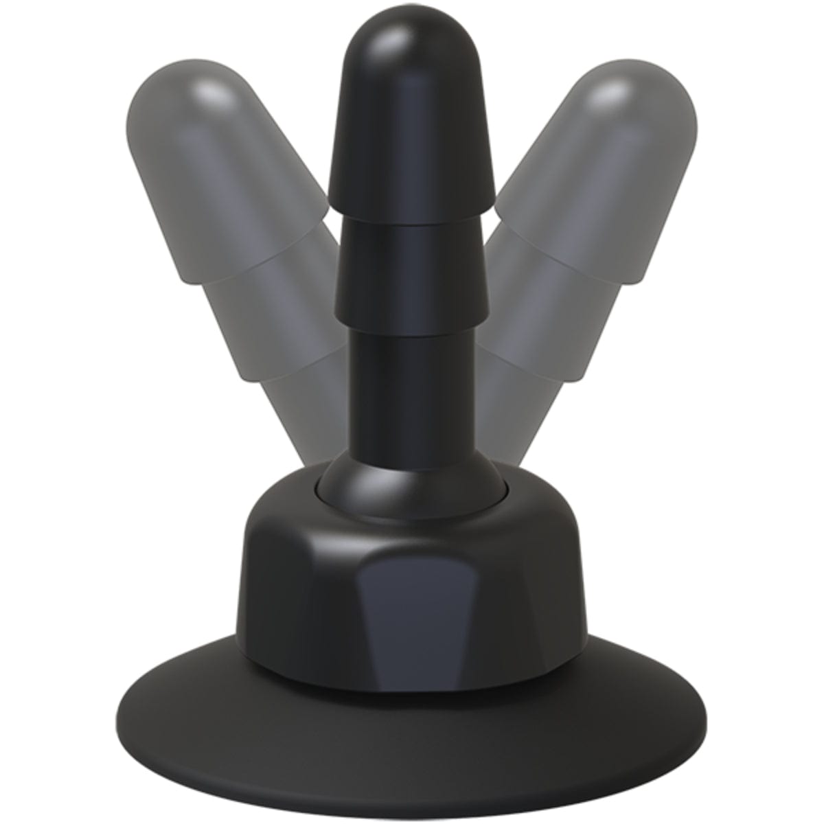 For Me To Love Doc Johnson Vac-U-Lock Deluxe 360 Degrees Swivel Suction Cup Plug Black