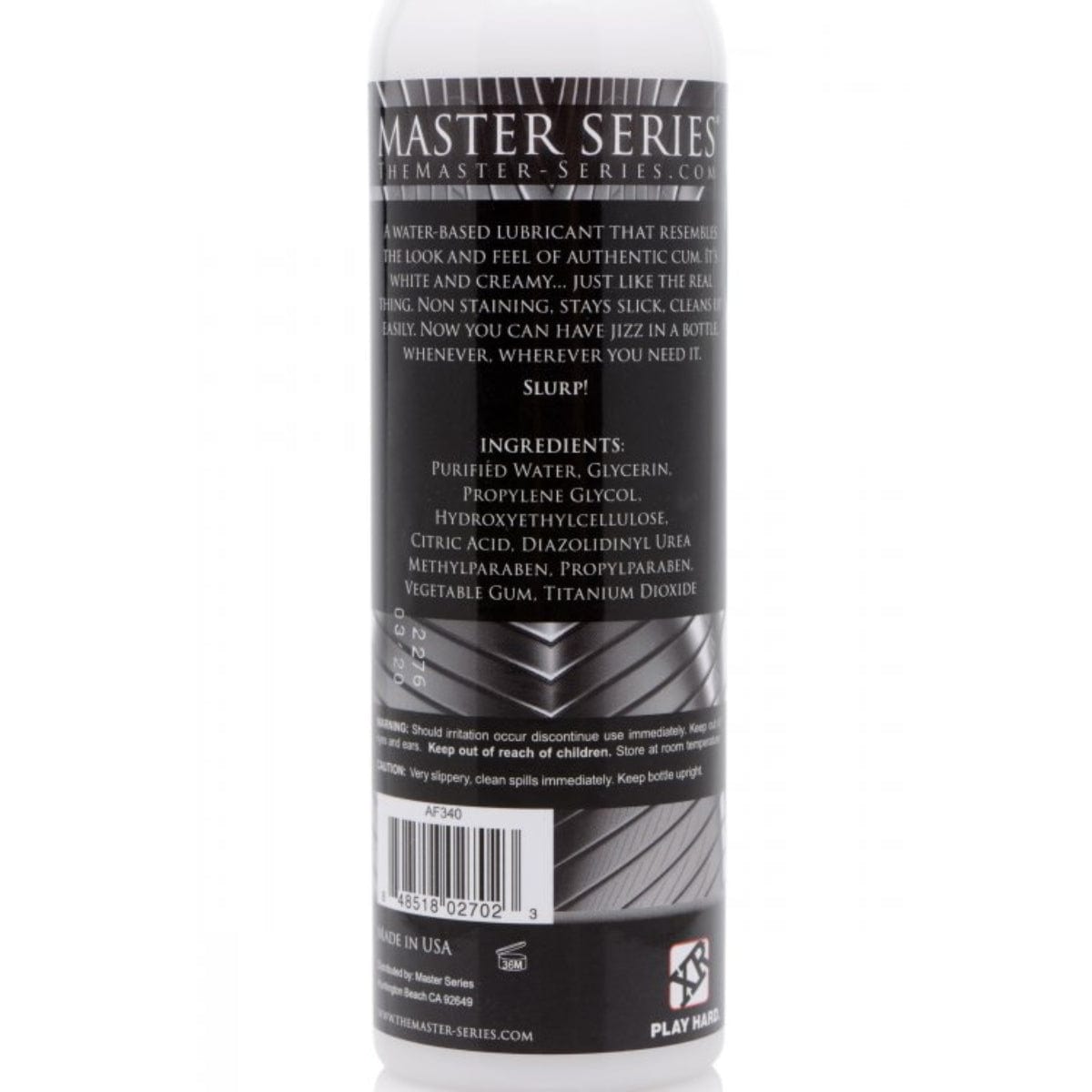 For Me To Love Master Series Jizz Unscented Water Based Lube 8oz (236ml)