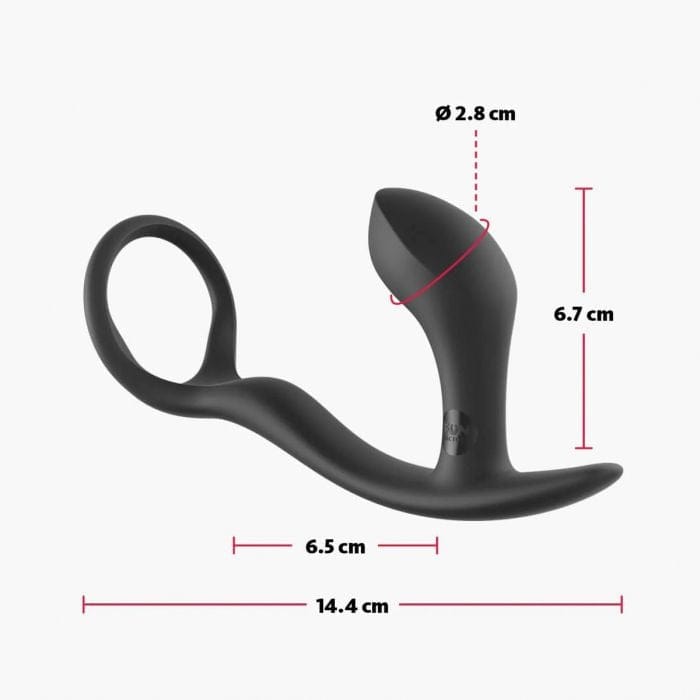 Fun Factory - Bootie Cock Ring and Prostate Plug | Slate 2.5 inch Insertable Fun Factory - For Me To Love