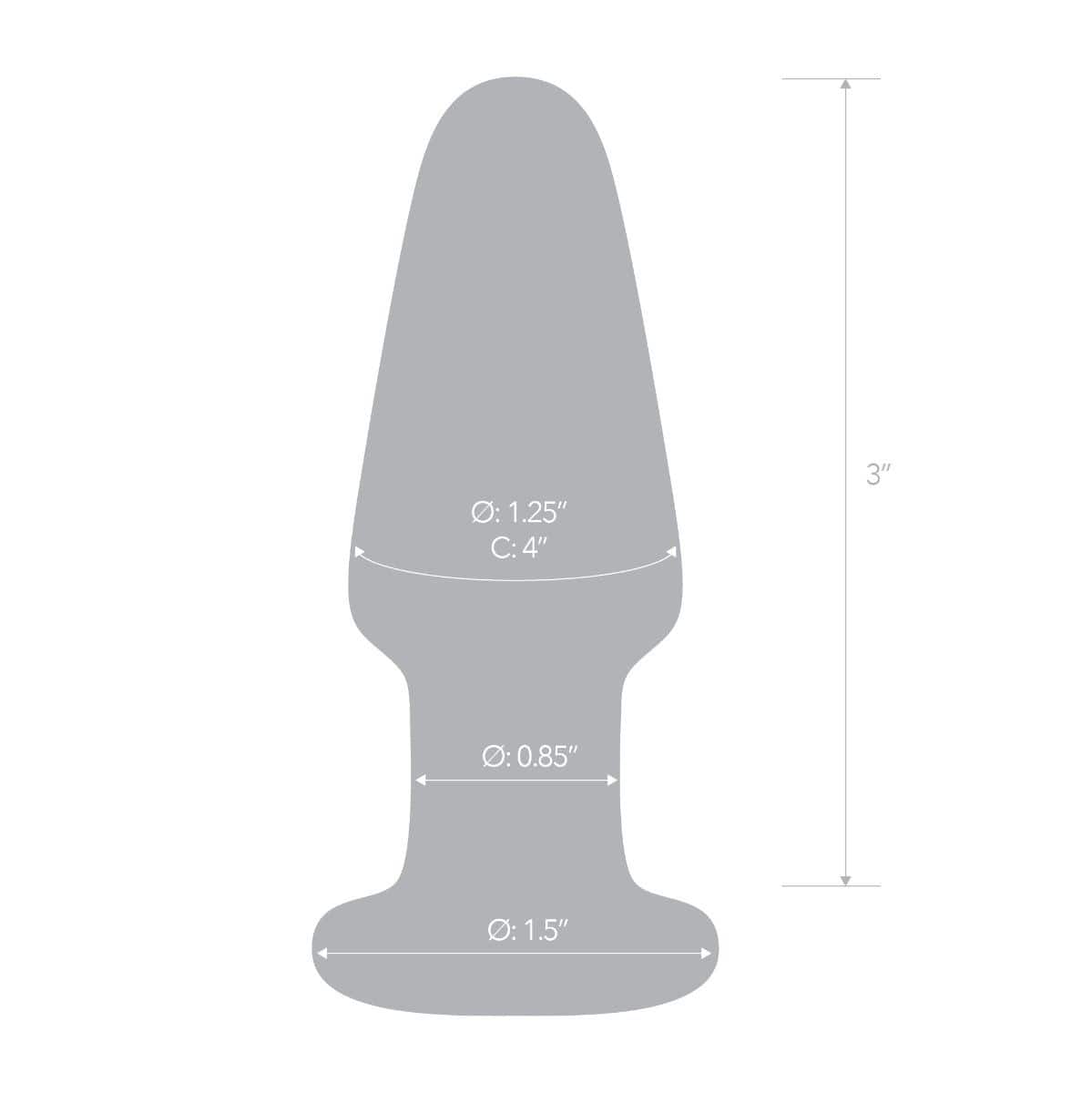 Glas - Clear Glass Butt Plug | 3.5 inches Glas - For Me To Love