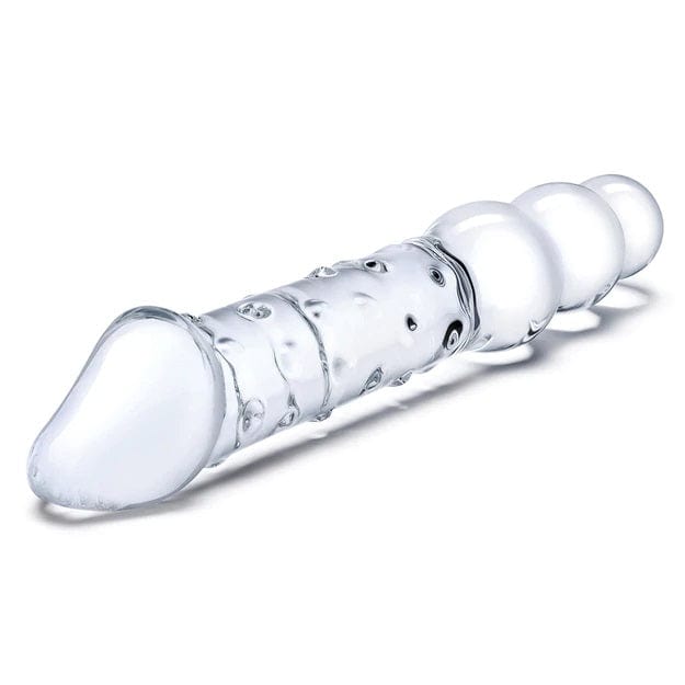 Glas Double Ended Glass Dildo with Anal Beads 12 inch Glas - For Me To Love