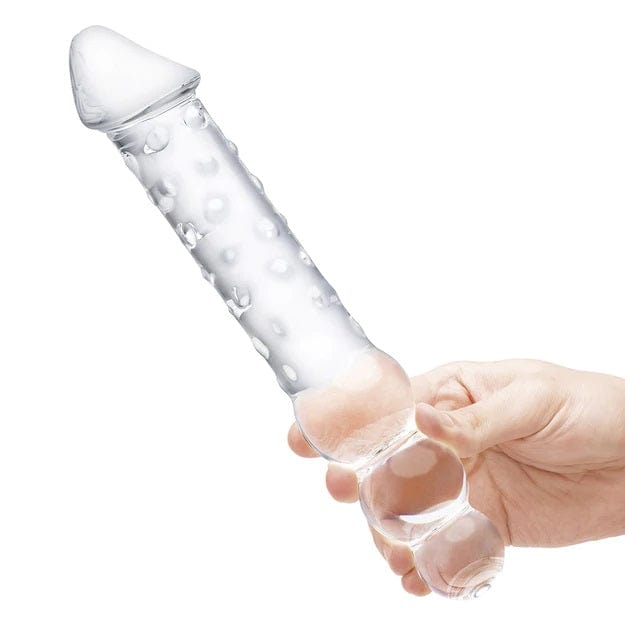 Glas Double Ended Glass Dildo with Anal Beads 12 inch Glas - For Me To Love