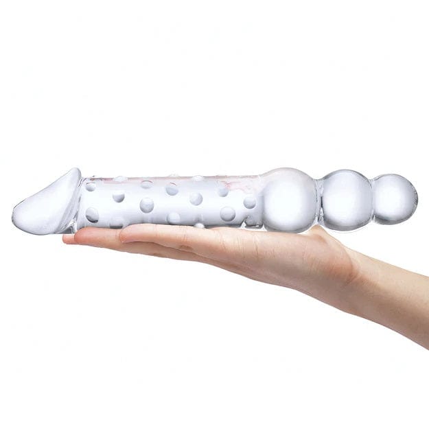 Glas Double Ended Glass Dildo with Anal Beads 12 inch Glas - For Me To Love