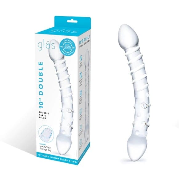 Glas - Double Trouble Dildo Clear | 10 inches Glas - For Me To Love