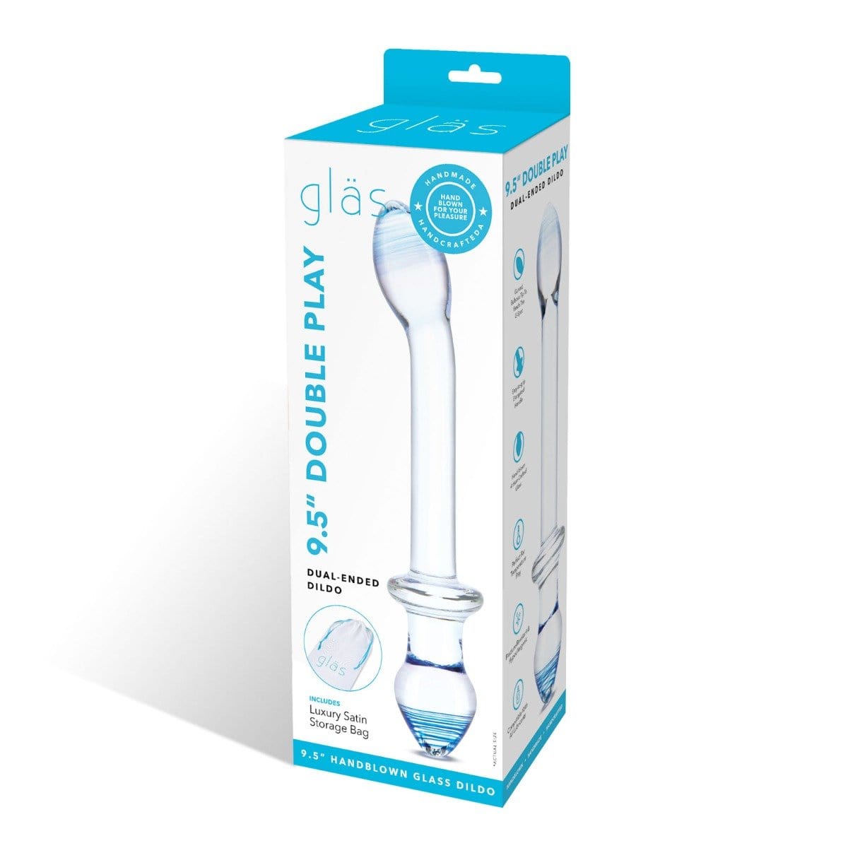 Glas - Dual-Ended Double Play G-Spot and Anal Plug Dildo | 9.5 inches Glas - For Me To Love