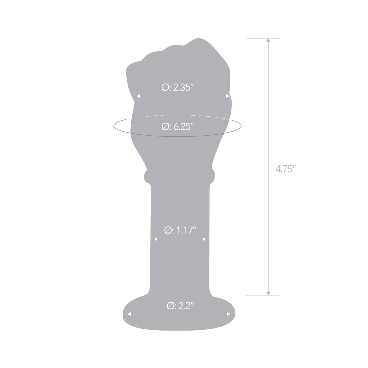 Glas - Fist Butt Plug | 5 inches Glas - For Me To Love