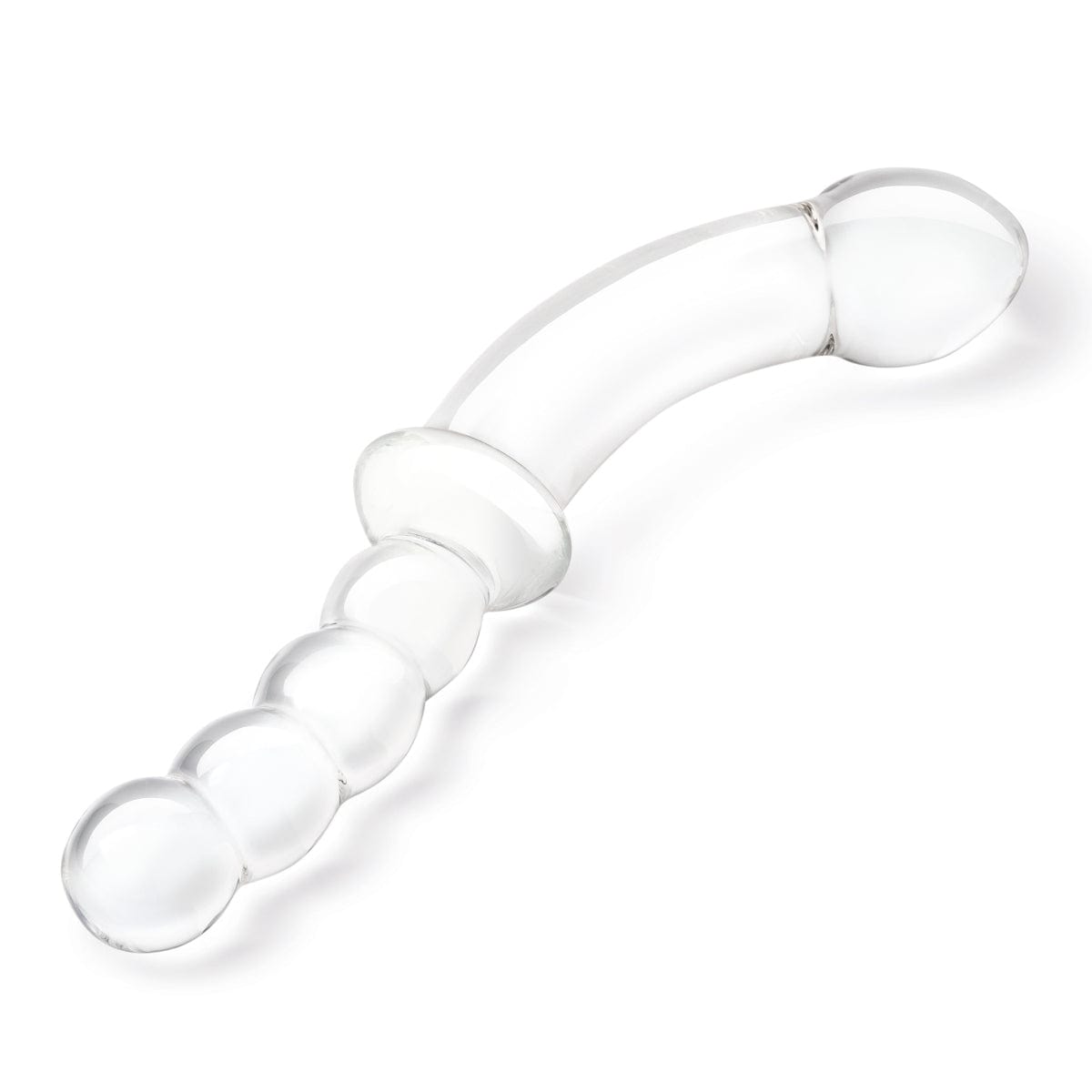 Glas - Girthy Double Sided Dong With Anal Bead Grip Handle | 12.5 inches Glas - For Me To Love