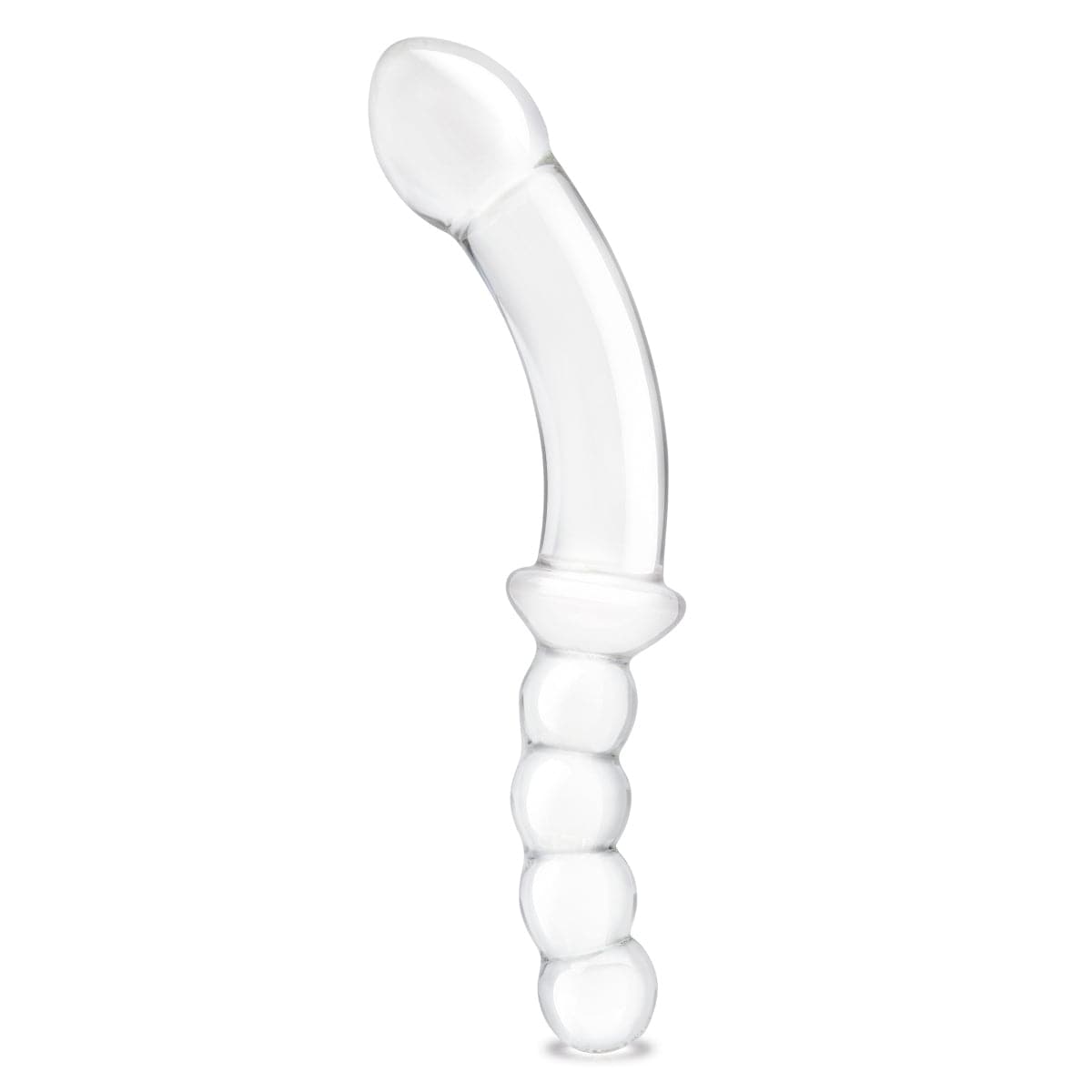 Glas - Girthy Double Sided Dong With Anal Bead Grip Handle | 12.5 inches Glas - For Me To Love