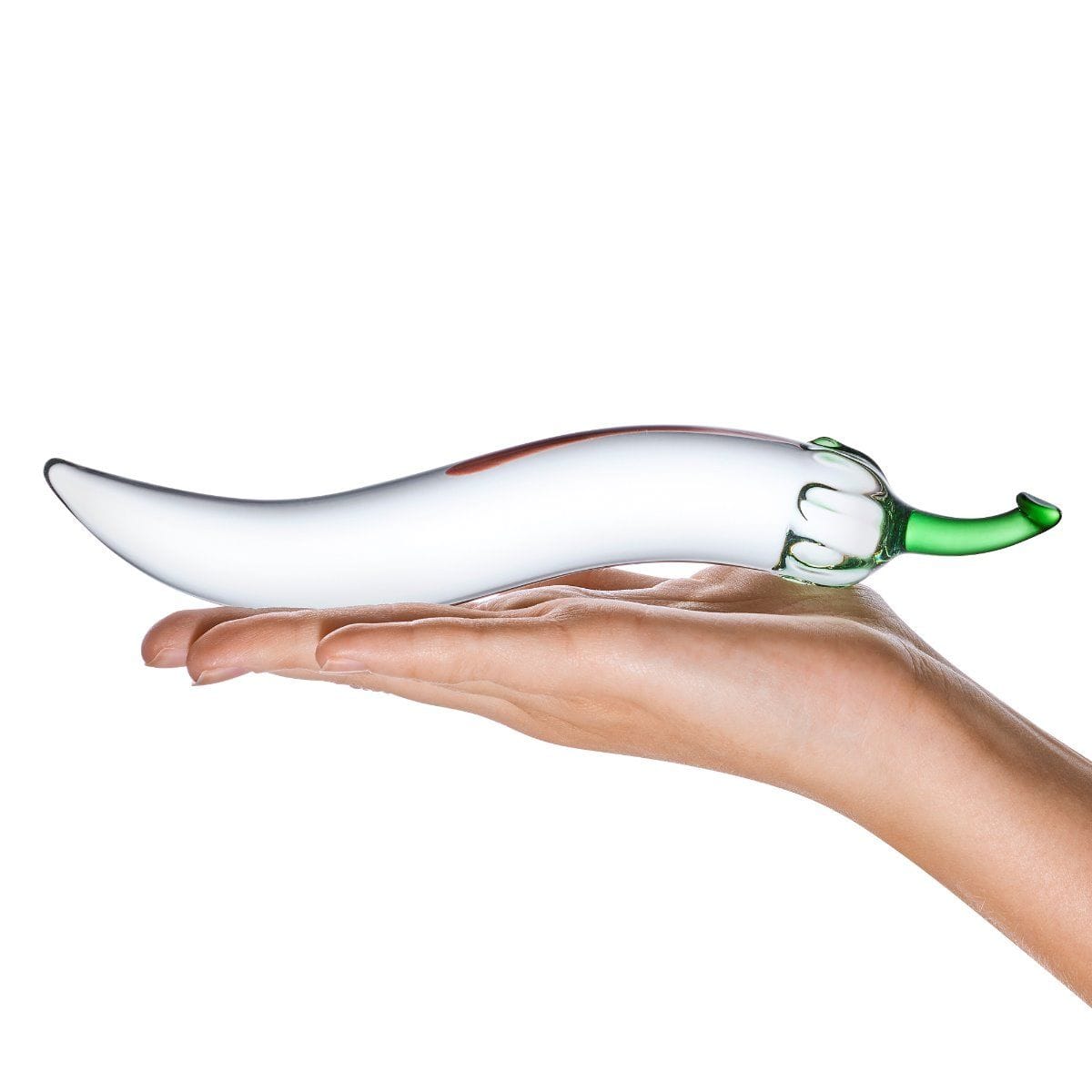 Glas Glass Naturals Chili Pepper Dildo Clear - 8.25 inches Glas - For Me To Love