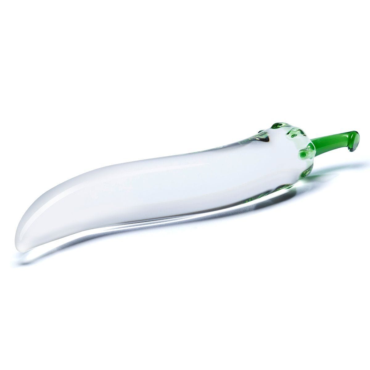Glas Glass Naturals Chili Pepper Dildo Clear - 8.25 inches Glas - For Me To Love