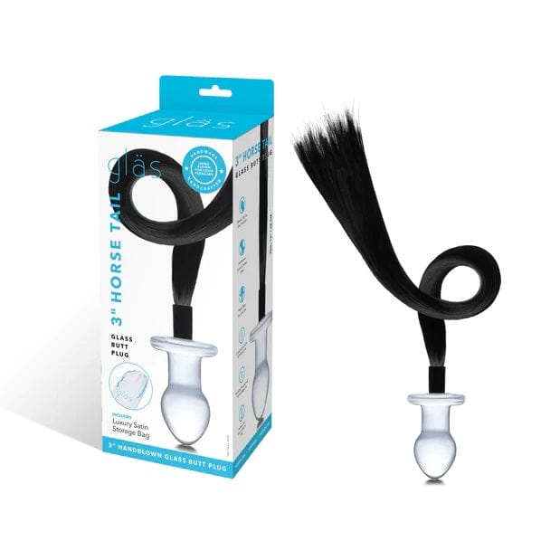 Glas Horse Tail Glass Butt Plug (3")