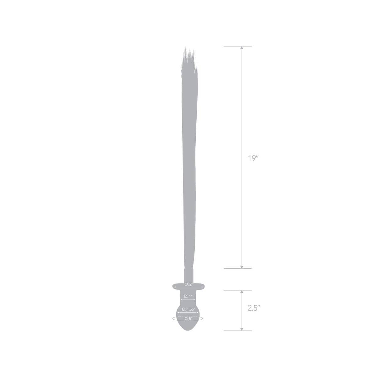 Glas Horse Tail Glass Butt Plug (3")