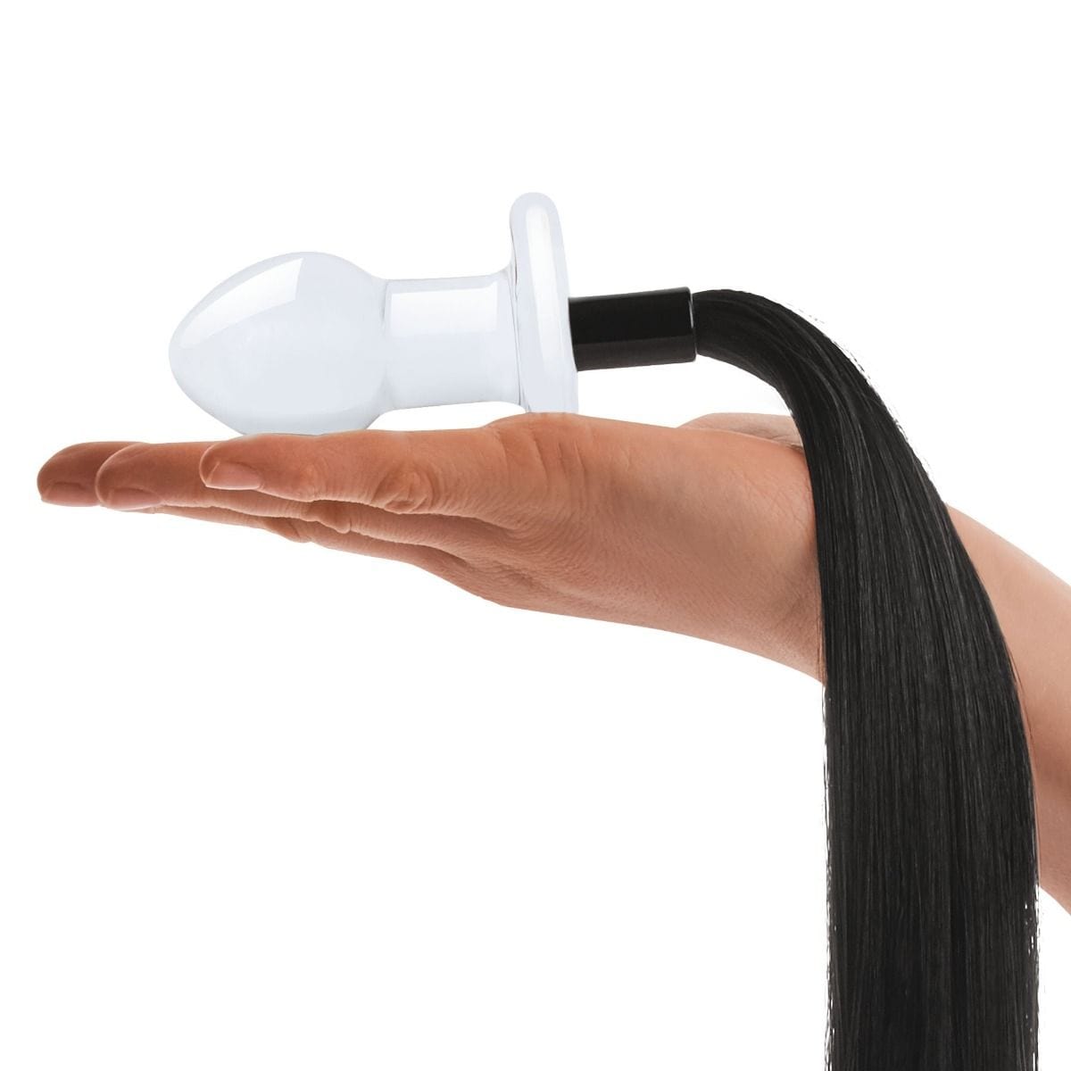 Glas Horse Tail Glass Butt Plug (3")