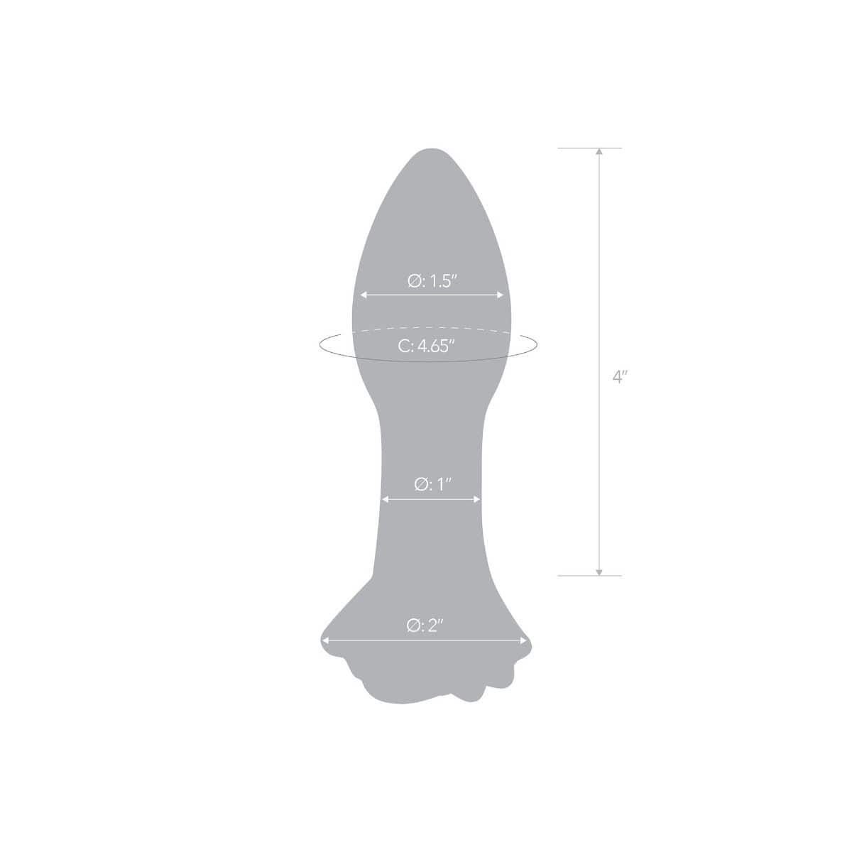 Glas - Rosebud Glass Butt Plug | 5 inches Glas - For Me To Love