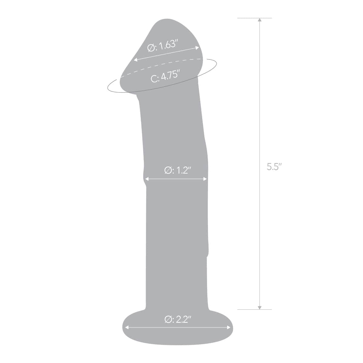 Glas - Veins & Flat Base Dildo | 6 inches Glas - For Me To Love