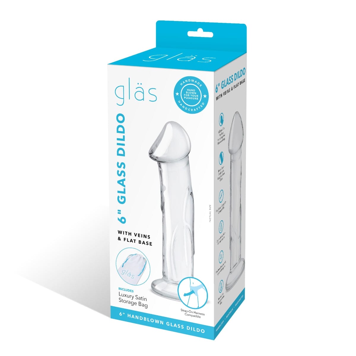 Glas - Veins & Flat Base Dildo | 6 inches Glas - For Me To Love