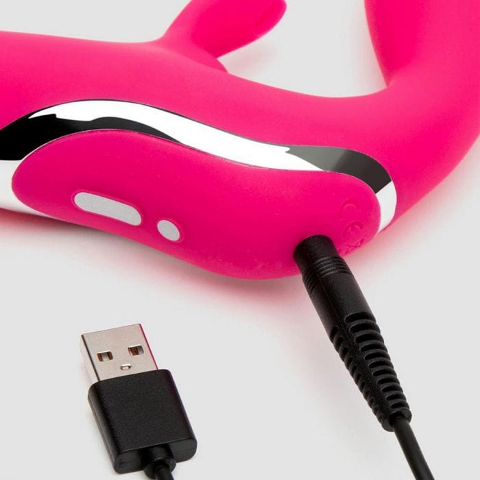 Happy Rabbit Strapless Strap On Rabbit Vibe Pink | FOR ME TO LOVE