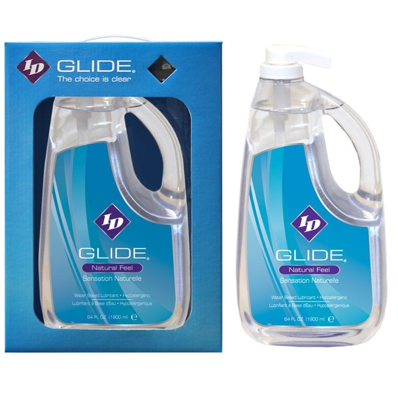 ID Glide - Pump Action Water Based Lubricant | 64 floz (1900ml) ID Lubricant - For Me To Love