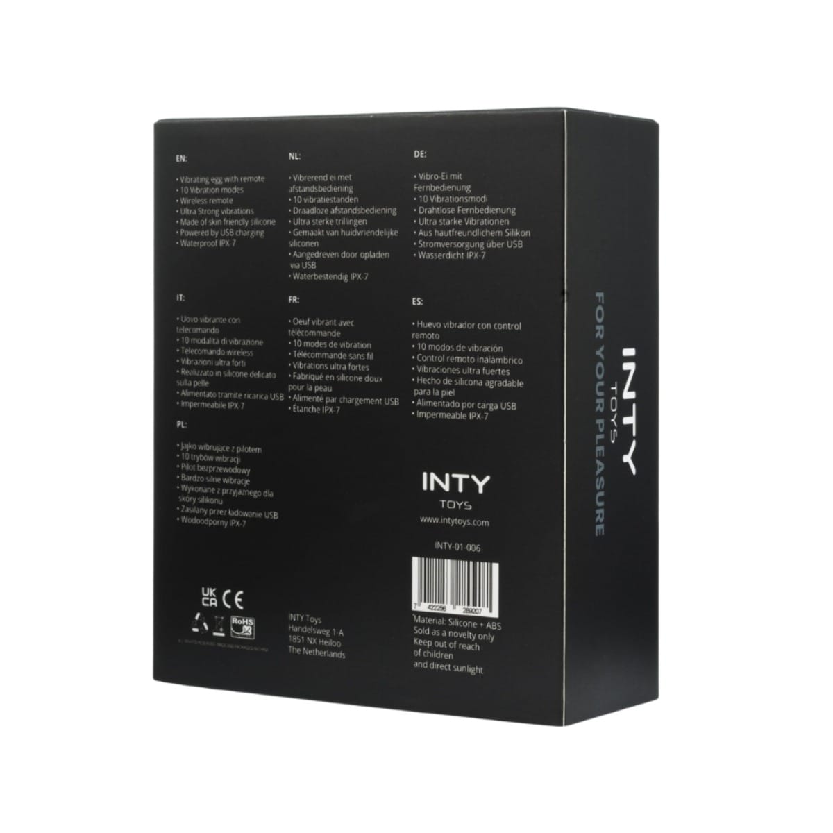 INTY Toys - Neo Dare To Wear Vibrating Love Egg with Remote Control | Ultimate Couples Play INTY Toys - For Me To Love
