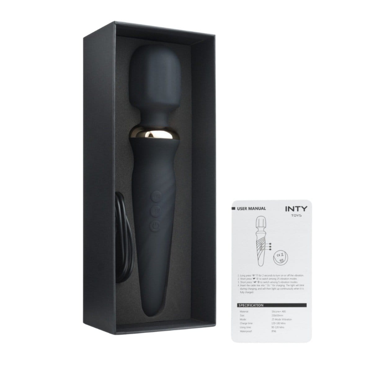 INTY Toys - Torch Massage Wand Vibrator | USB Rechargeable INTY Toys - For Me To Love