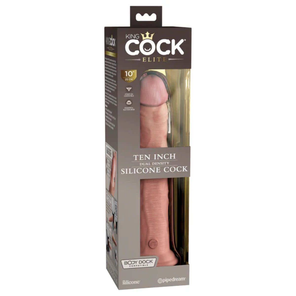 King Cock - Elite Silicone Dual Density Suction Cup Dildo | 10 inches Pipedream - For Me To Love
