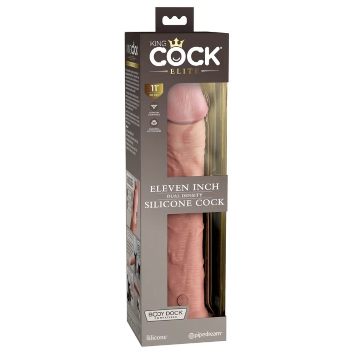 King Cock - Elite Silicone Dual Density Suction Cup Dildo | 11 inches Pipedream - For Me To Love