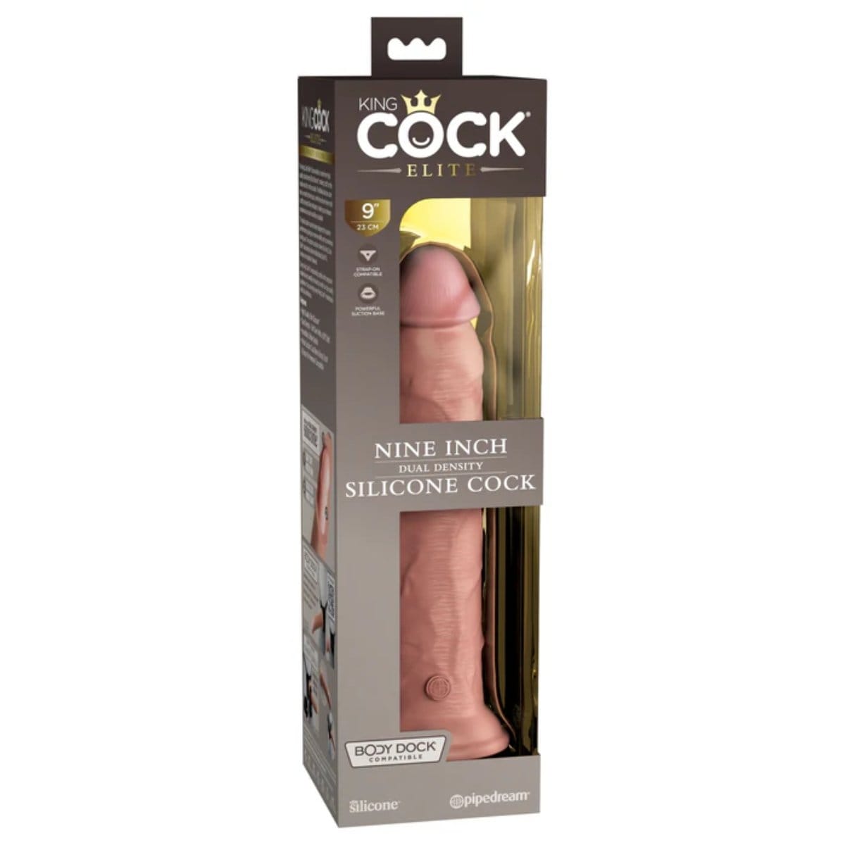 King Cock - Elite Silicone Dual Density Suction Cup Dildo | 9 inches Pipedream - For Me To Love