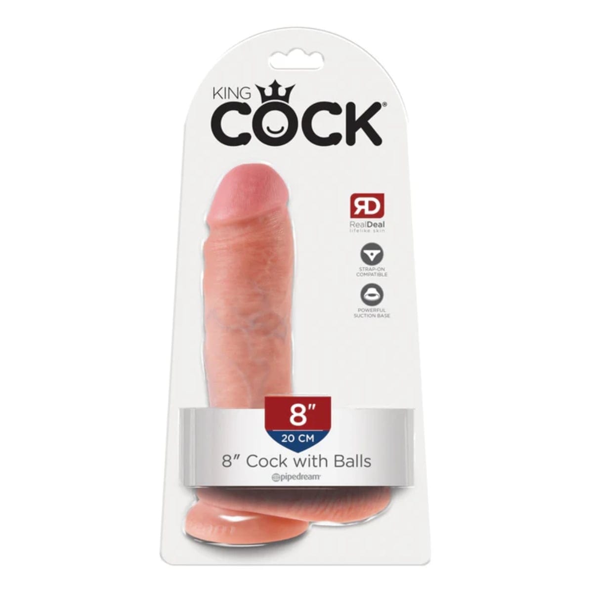 King Cock - Realistic Suction Cup Dildo with Balls | 8 inches King Cock - For Me To Love