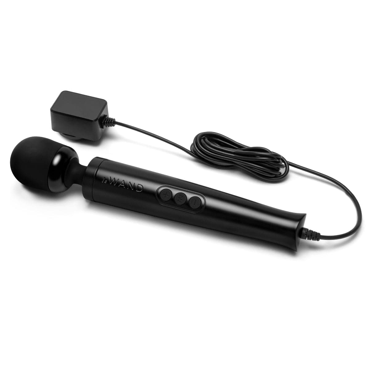 Le Wand Diecast Plug-in Vibrating Massager Wand - BLACK le wand - For Me To Love