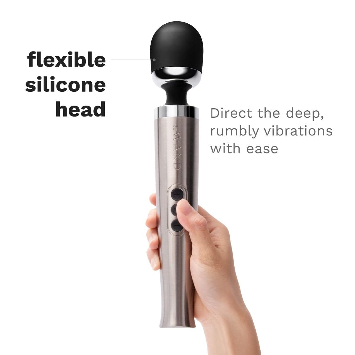 Le WAND - Diecast Rechargeable Vibrating Massage Wand - SILVER Le Wand - For Me To Love