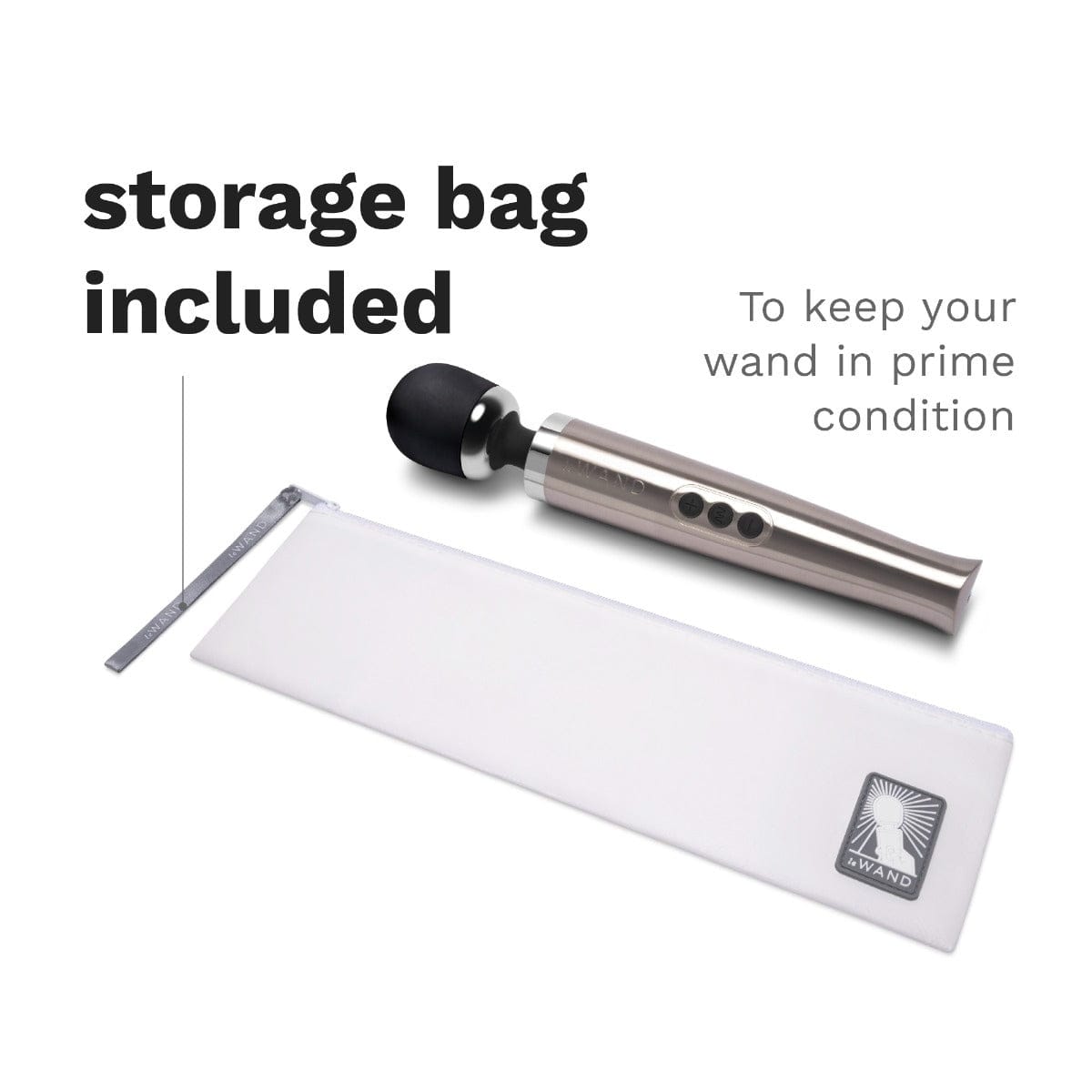 Le WAND - Diecast Rechargeable Vibrating Massage Wand - SILVER Le Wand - For Me To Love