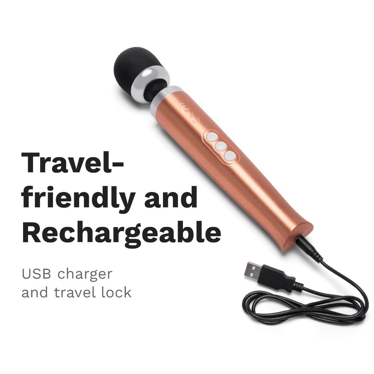 Le Wand - Diecast Rechargeable Vibrating Massager Wand - ROSE GOLD Le Wand - For Me To Love