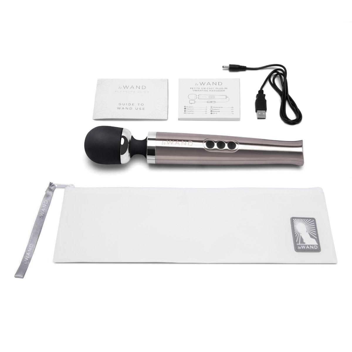 Le WAND Diecast Rechargeable Vibrating Massager Wand - SILVER le wand - For Me To Love