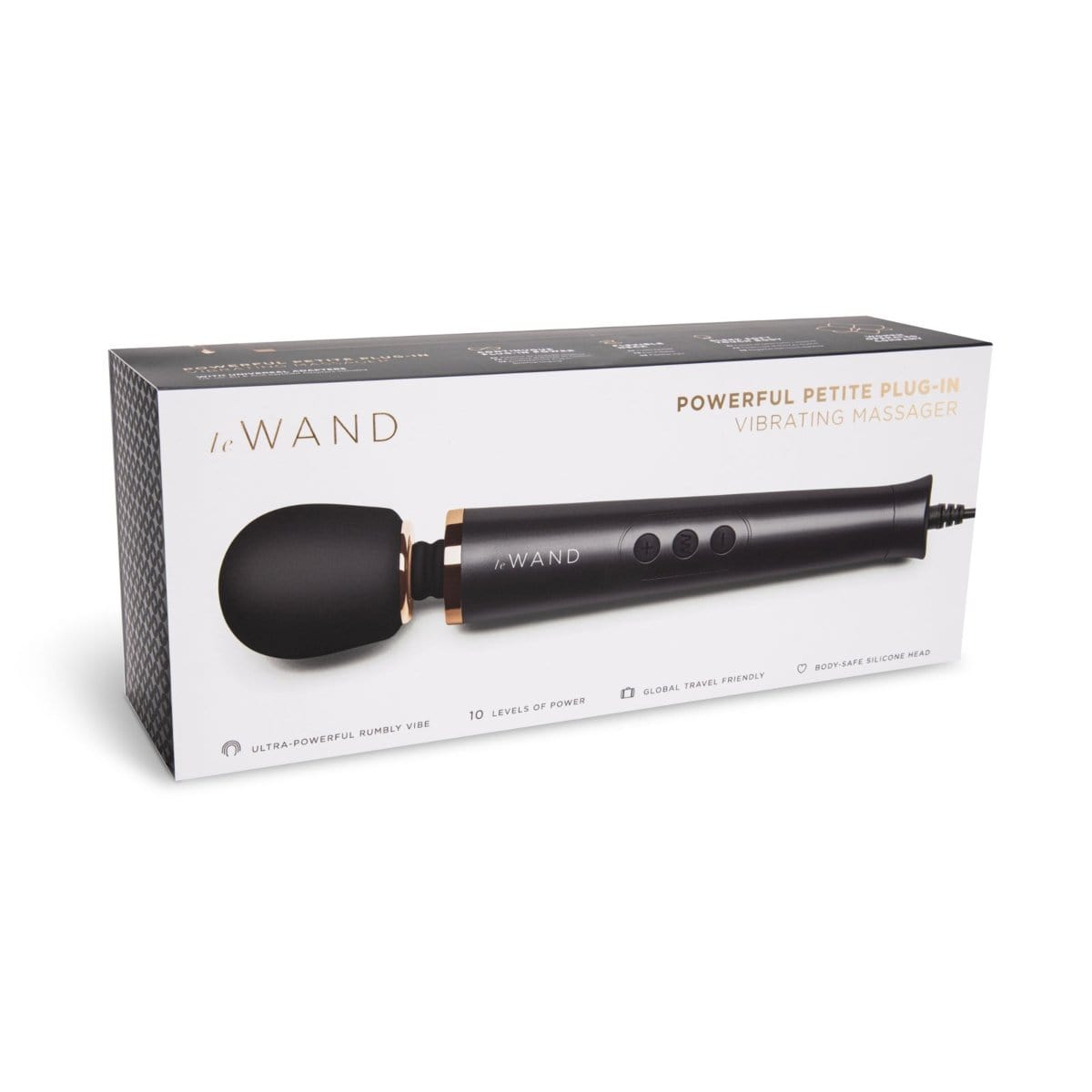 le wand Le Wand Powerful Petite Massage Wand Plug In Black/ Gold