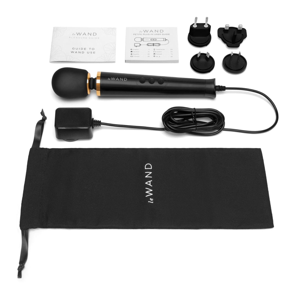 le wand Le Wand Powerful Petite Massage Wand Plug In Black/ Gold