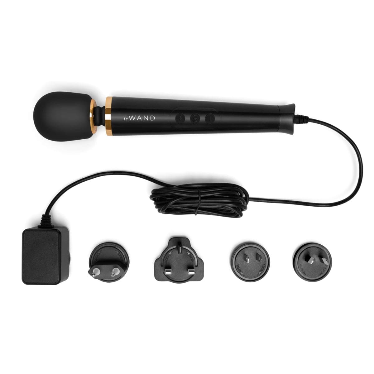 le wand Le Wand Powerful Petite Massage Wand Plug In Black/ Gold