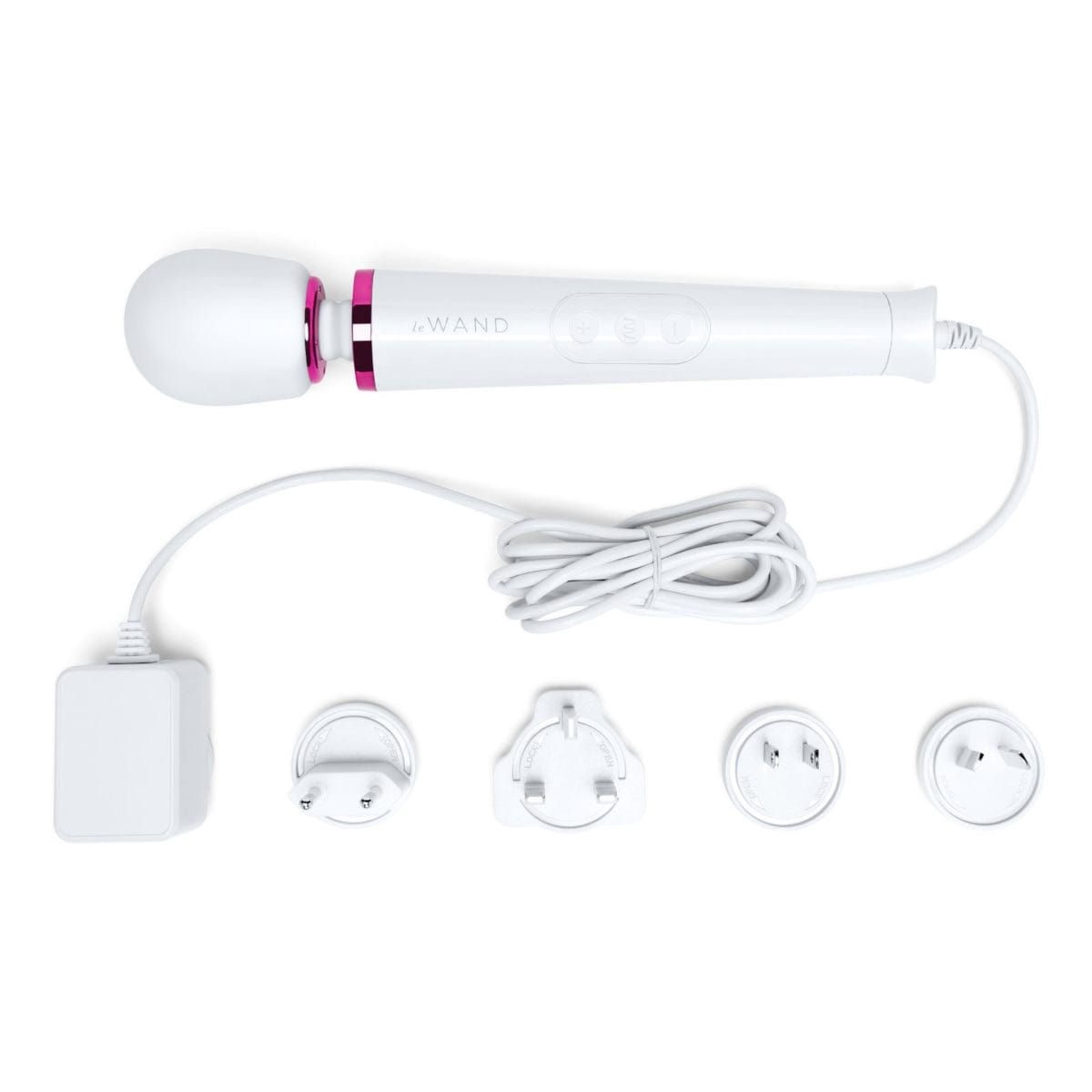 le wand Le Wand Powerful Petite Massage Wand Plug In - White/ Pink