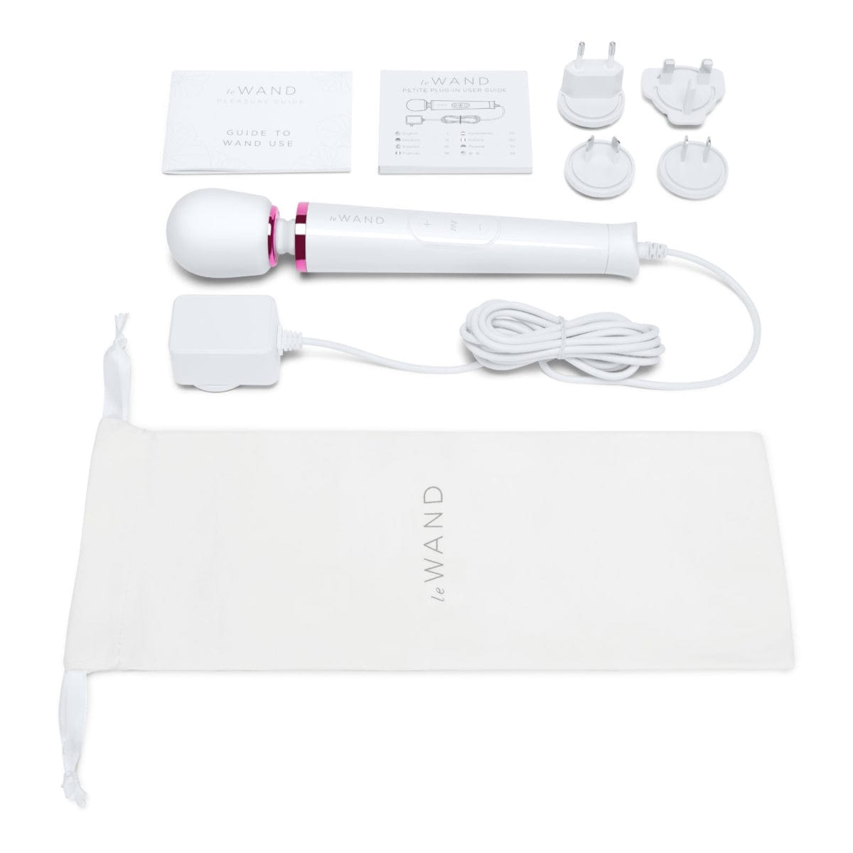 le wand Le Wand Powerful Petite Massage Wand Plug In - White/ Pink