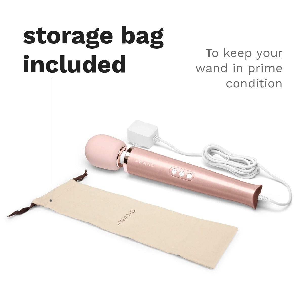 Le Wand - Luxury Plugin Massager Wand | Rose Gold Le Wand - For Me To Love