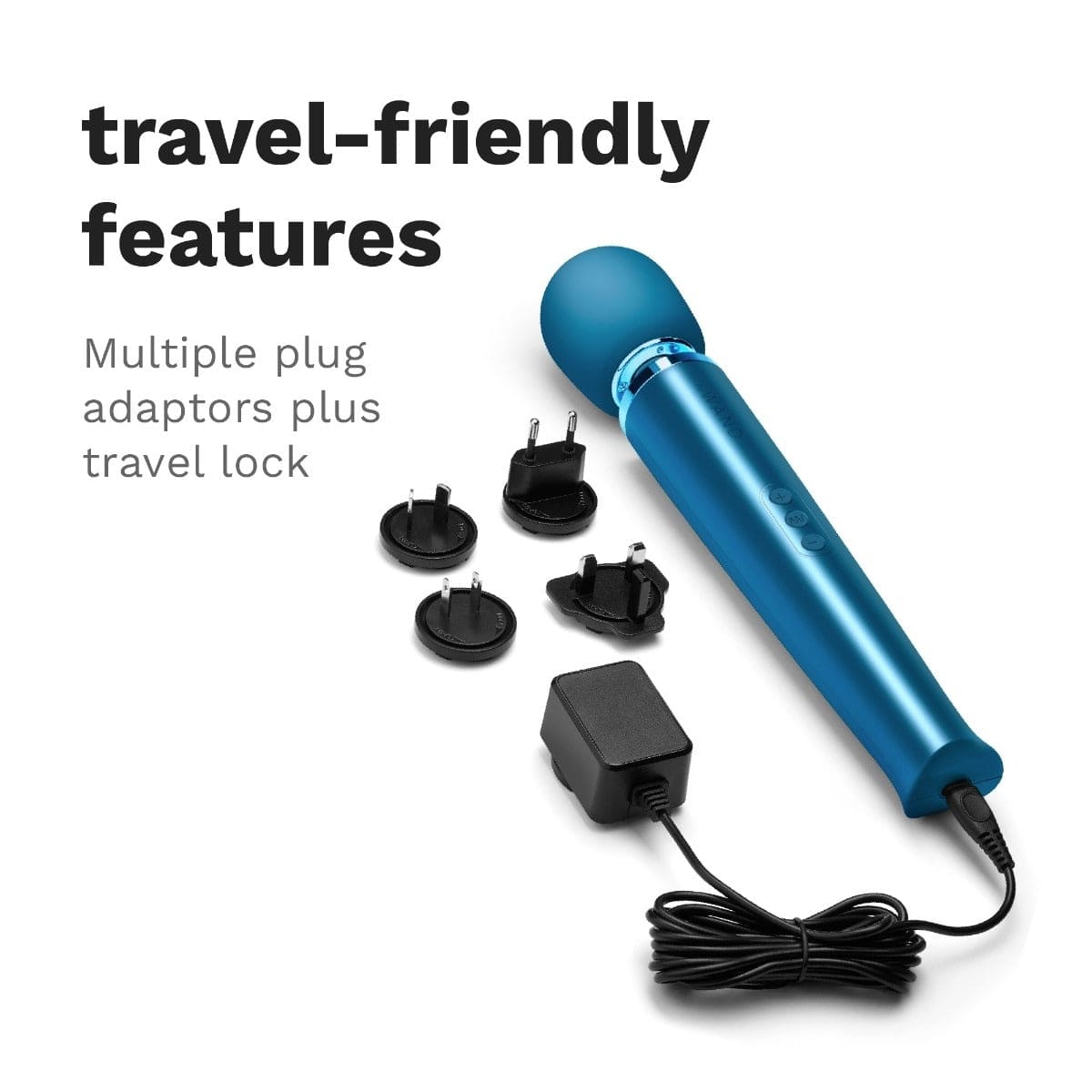 Le Wand - Luxury Rechargeable Vibrating Massager Wand | Pacific Blue Le Wand - For Me To Love