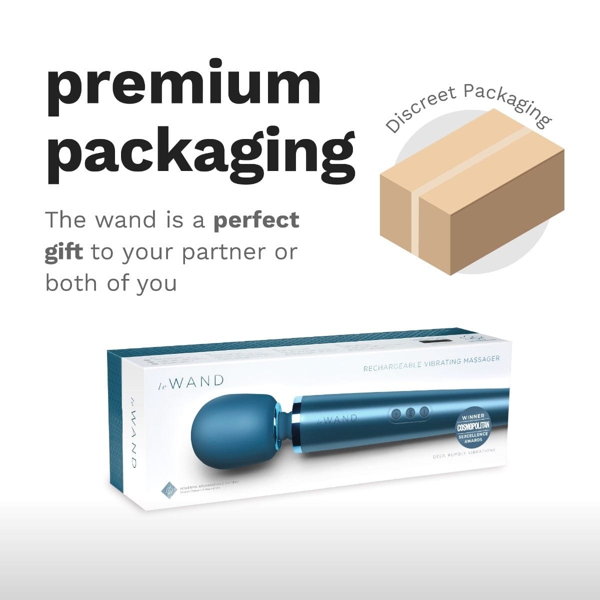 Le Wand - Luxury Rechargeable Vibrating Massager Wand | Pacific Blue Le Wand - For Me To Love